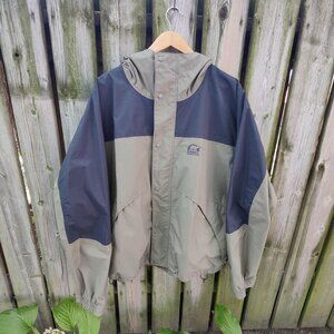 'Sorel' military green/black gorpcore waterproof hooded jacket men's XL